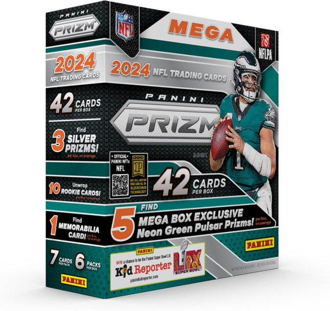 2024 Panini Prizm Football Mega Box – Neon Green Pulsar