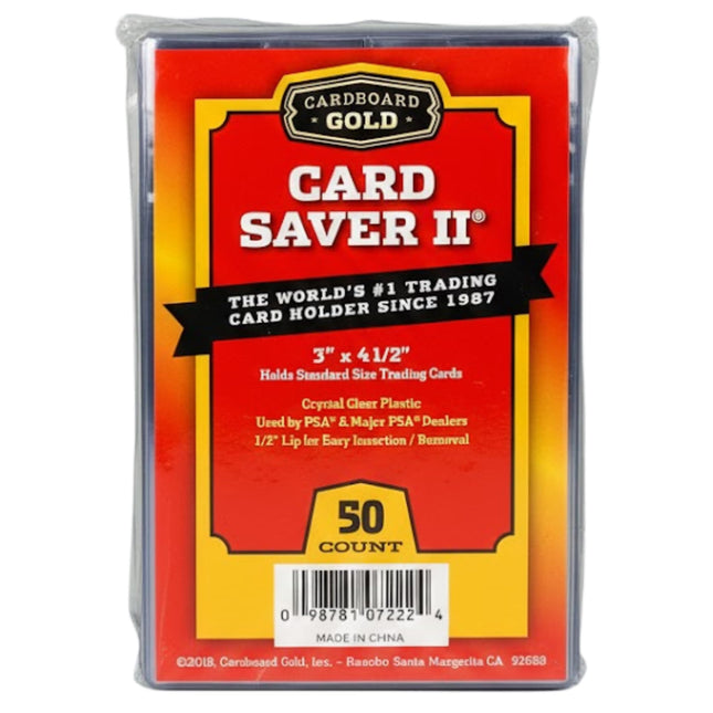 Cardboard Gold Card Saver 2 – 50 Count Pack