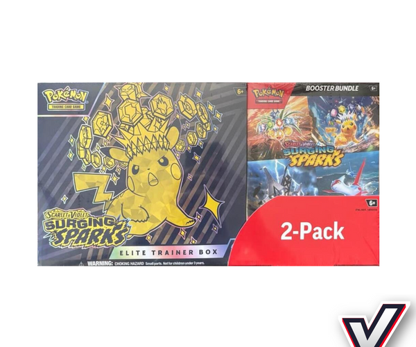 Costco Pokémon Surging Sparks 2-Pack (ETB + Booster Bundle) Sealed