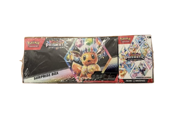 Pokémon Prismatic Evolutions Surprise Box Booster Bundle